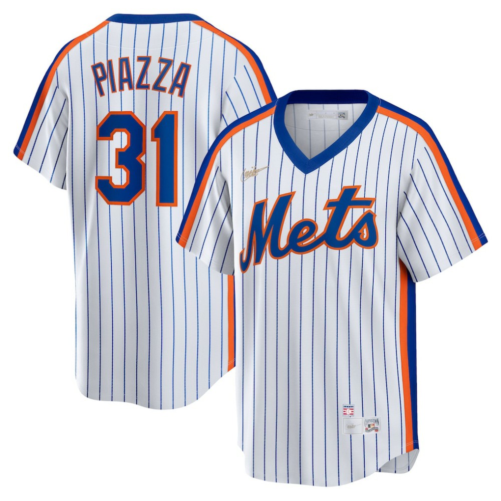 MLB Mike Piazza New York Mets Nike Home Cooperstown Collection Player Jersey - White