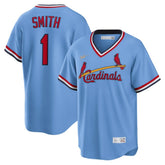 MLB Ozzie Smith St. Louis Cardinals Nike Road Cooperstown Collection Player Jersey - Light Blue