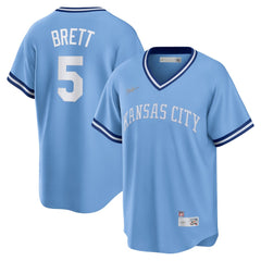 MLB George Brett Kansas City Royals Nike Road Cooperstown Collection Player Jersey - Light Blue