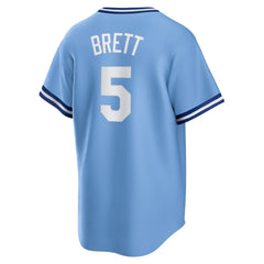 MLB George Brett Kansas City Royals Nike Road Cooperstown Collection Player Jersey - Light Blue