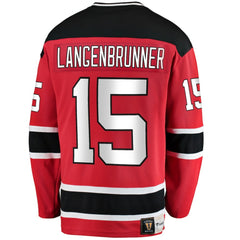 NHL Jamie Langenbrunner New Jersey Devils Fanatics Premier Breakaway Retired Player Jersey - Red
