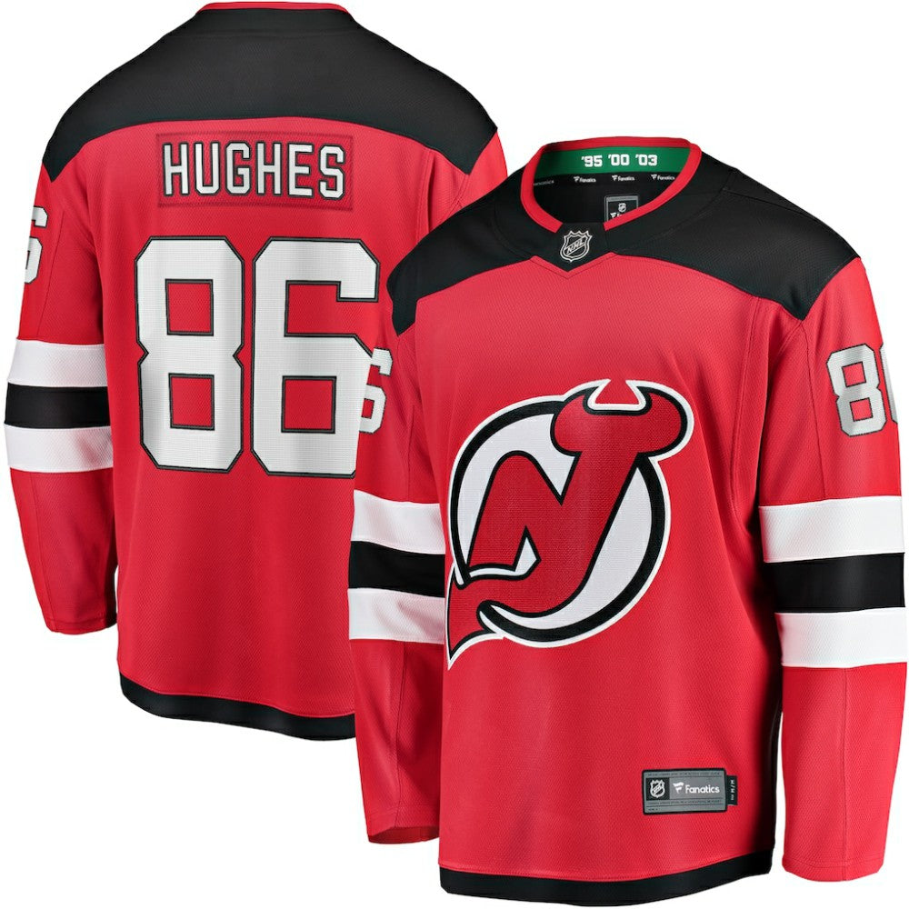 NHL Jack Hughes New Jersey Devils Fanatics Breakaway Player Jersey - Red