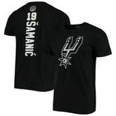 Luka Samanic San Antonio Spurs Playmaker Name & Number Logo T-Shirt Black