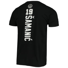 Luka Samanic San Antonio Spurs Playmaker Name & Number Logo T-Shirt Black