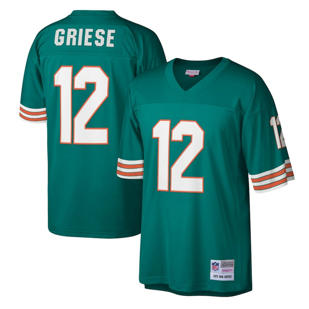 NFL Bob Griese Miami Dolphins Legacy Replica Jersey - Aqua for sale