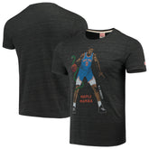 RJ Barrett New York Knicks Player Graphic Tri-Blend T-Shirt Heathered Charcoal