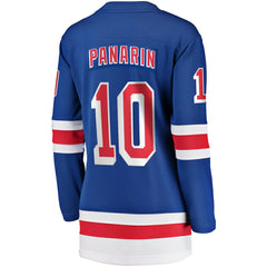 NHL Artemi Panarin New York Rangers Fanatics Women's Home Breakaway Player Jersey - Blue