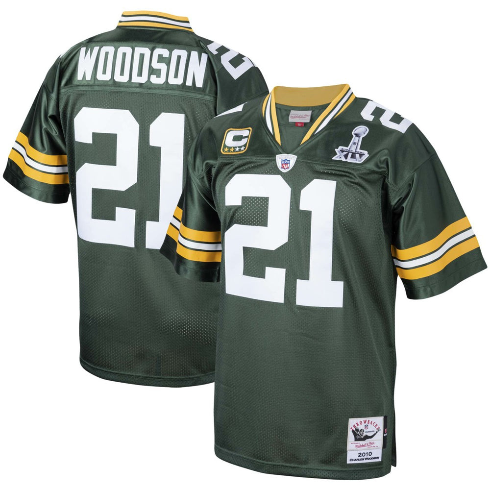 Charles Woodson Green Bay Packers 2010 Authentic Throwback Retired Player Jersey Green