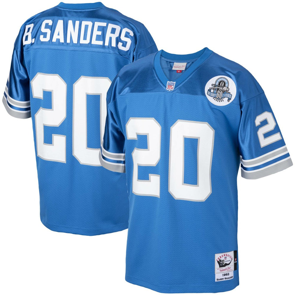 NFL Barry Sanders Detroit Lions 1993 Authentic Throwback Retired Player Jersey - Blue online