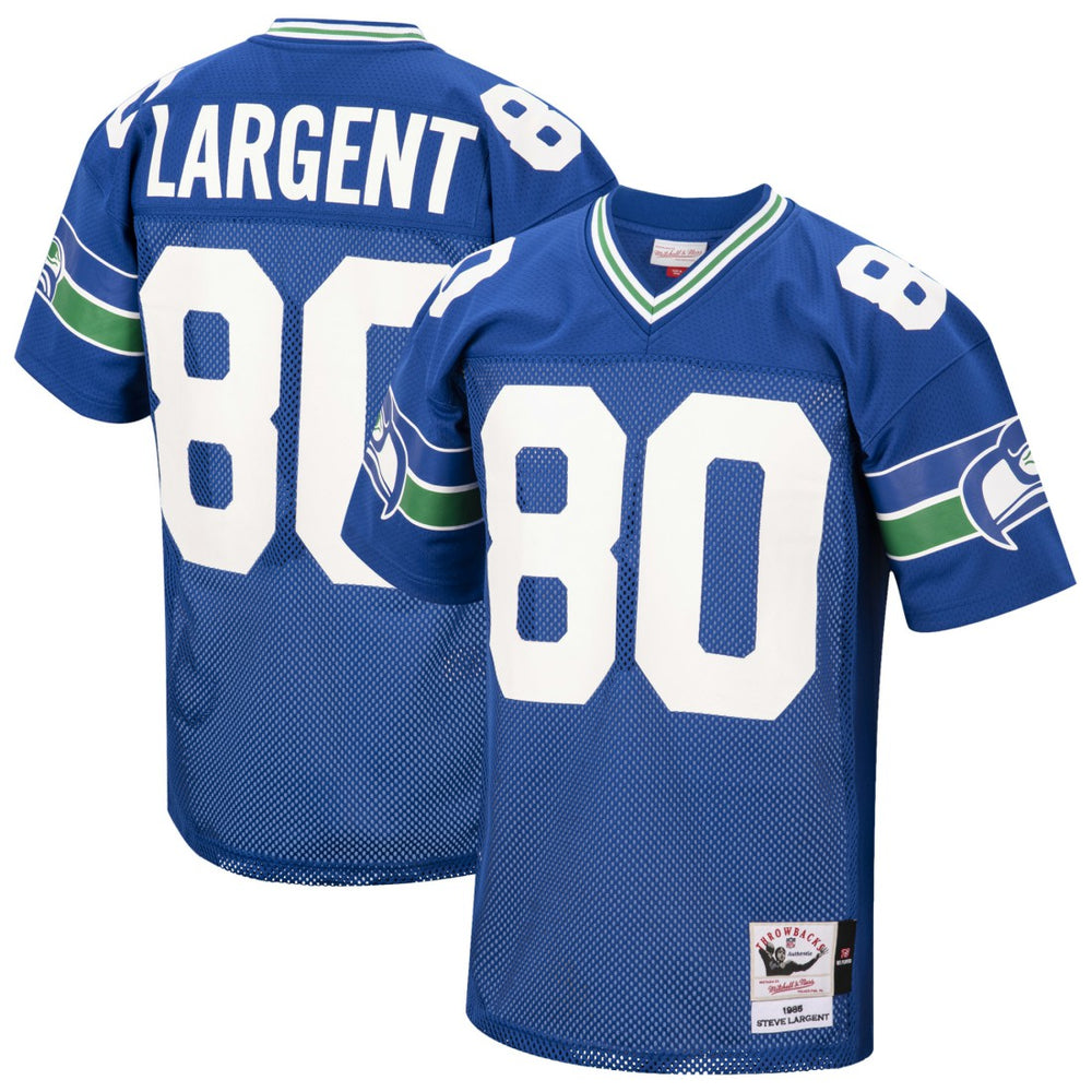 NFL Steve Largent Seattle Seahawks 1985 Authentic Throwback Retired Player Jersey - Royal discount