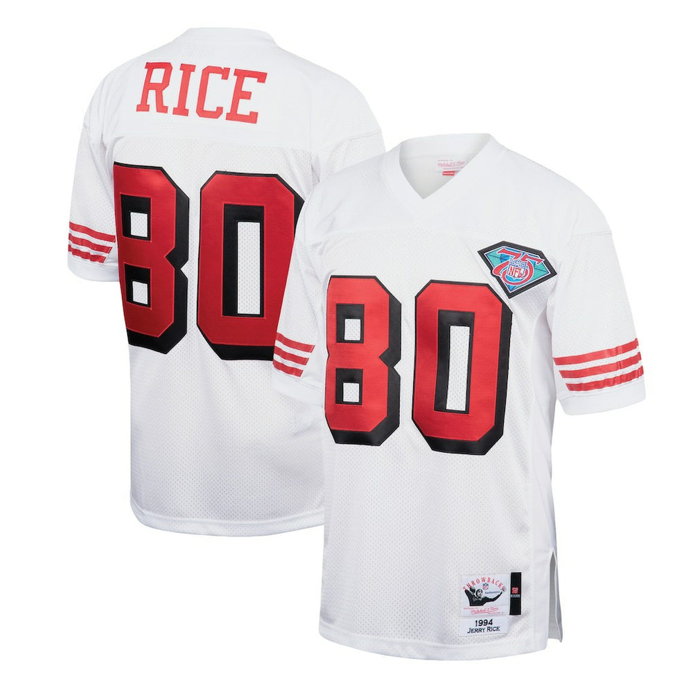 NFL Jerry Rice San Francisco 49ers 1994 Authentic Throwback Retired Player Jersey - White outlet