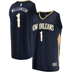 NBA Zion Williamson New Orleans Pelicans Fast Break Replica Jersey Navy - Icon Edition