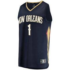 NBA Zion Williamson New Orleans Pelicans Fast Break Replica Jersey Navy - Icon Edition