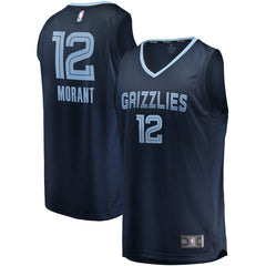 NBA Ja Morant Memphis Grizzlies Fast Break Replica Jersey Navy - Icon Edition