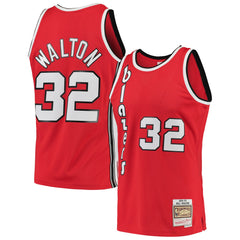 NBA Bill Walton Portland Trail Blazers 1976/77 Hardwood Classics Swingman Jersey - Red