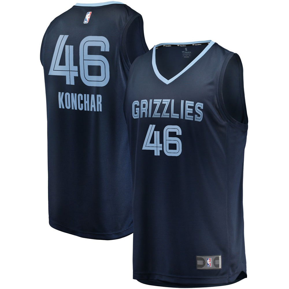 NBA John Konchar Memphis Grizzlies Fast Break Replica Jersey Navy - Icon Edition
