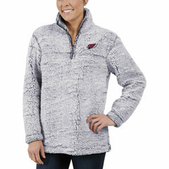 Arizona Cardinals G-III 4Her by Carl Banks Women's Sherpa Quarter-Zip Pullover Jacket Gray