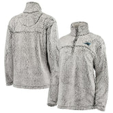 Carolina Panthers G-III 4Her by Carl Banks Women's Sherpa Quarter-Zip Pullover Jacket Gray