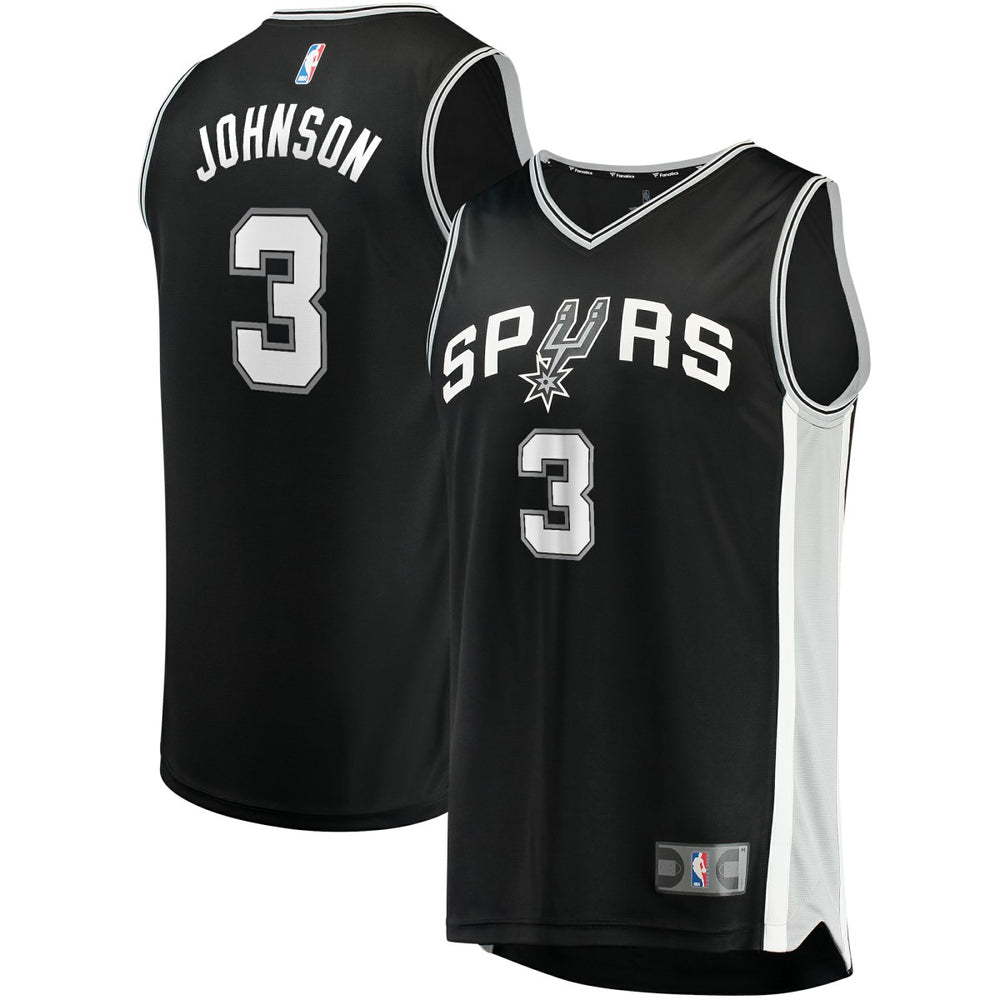 NBA Keldon Johnson San Antonio Spurs Fast Break Replica Jersey Black - Icon Edition