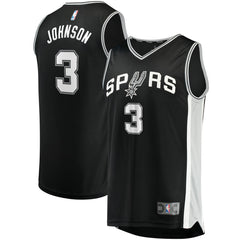 NBA Keldon Johnson San Antonio Spurs Fast Break Replica Jersey Black - Icon Edition