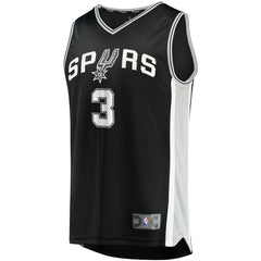 NBA Keldon Johnson San Antonio Spurs Fast Break Replica Jersey Black - Icon Edition