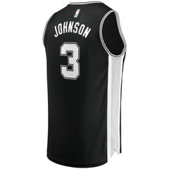 NBA Keldon Johnson San Antonio Spurs Fast Break Replica Jersey Black - Icon Edition
