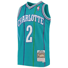 NBA Larry Johnson Charlotte Hornets Youth 1992/93 Hardwood Classics Swingman Jersey - Teal