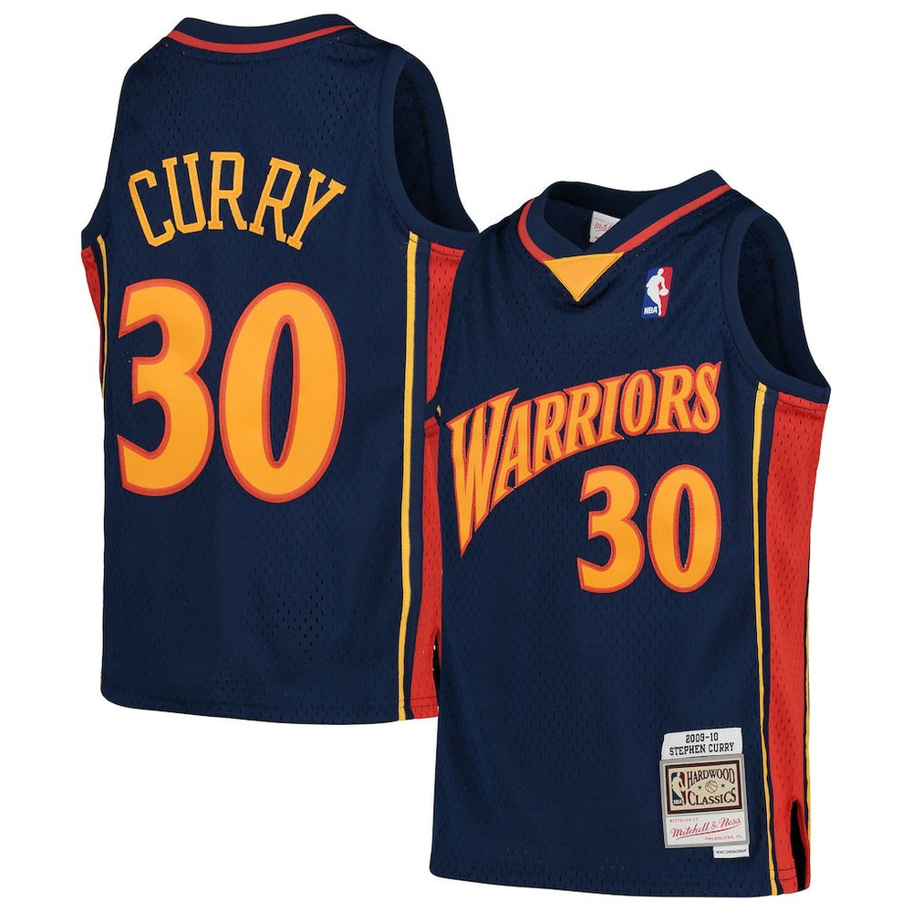 NBA Stephen Curry Golden State Warriors Youth 2009-10 Hardwood Classics Swingman Throwback Jersey sale - Navy