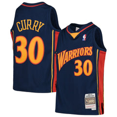 NBA Stephen Curry Golden State Warriors Youth 2009-10 Hardwood Classics Swingman Throwback Jersey sale - Navy