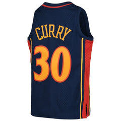 NBA Stephen Curry Golden State Warriors Youth 2009-10 Hardwood Classics Swingman Throwback Jersey sale - Navy