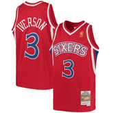 NBA Allen Iverson Philadelphia 76ers Youth 1996/97 Hardwood Classics Swingman Throwback Jersey - Red