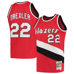 NBA Clyde Drexler Portland Trail Blazers 1983/84 Hardwood Classics Swingman Jersey - Red