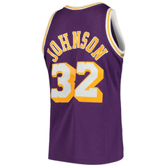 NBA Magic Johnson Los Angeles Lakers 1984/85 Hardwood Classics Swingman Jersey - Purple