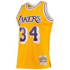 Shaquille O'Neal Los Angeles Lakers 1996/97 Hardwood Classics Swingman Jersey Gold