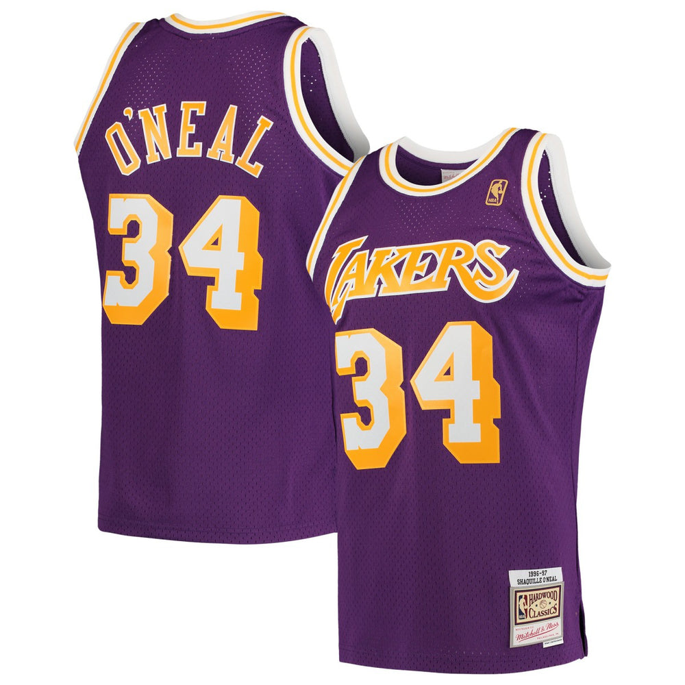 NBA Shaquille O'Neal Los Angeles Lakers Hardwood Classics Swingman Jersey - Purple