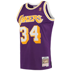 NBA Shaquille O'Neal Los Angeles Lakers Hardwood Classics Swingman Jersey - Purple