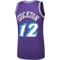 NBA John Stockton Utah Jazz Hardwood Classics Swingman Jersey - Purple
