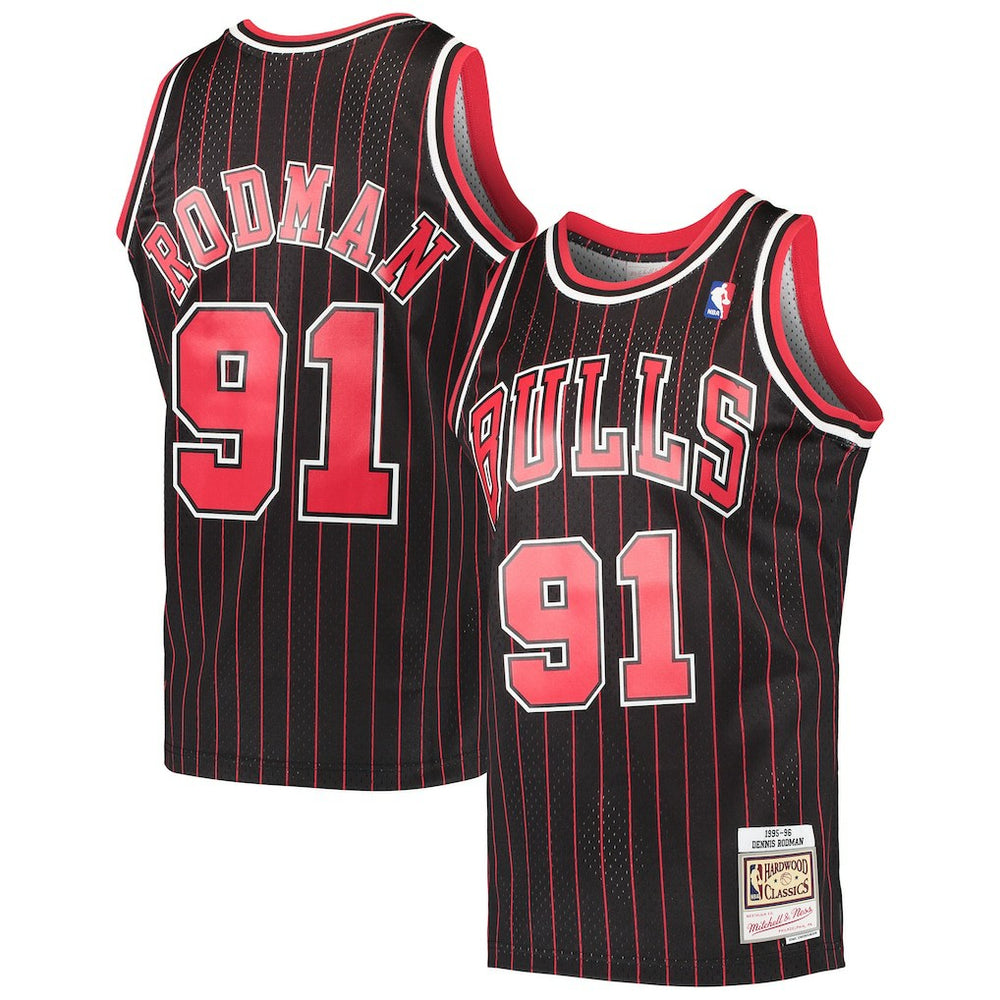 NBA Dennis Rodman Chicago Bulls Hardwood Classics Swingman Jersey sale - Black