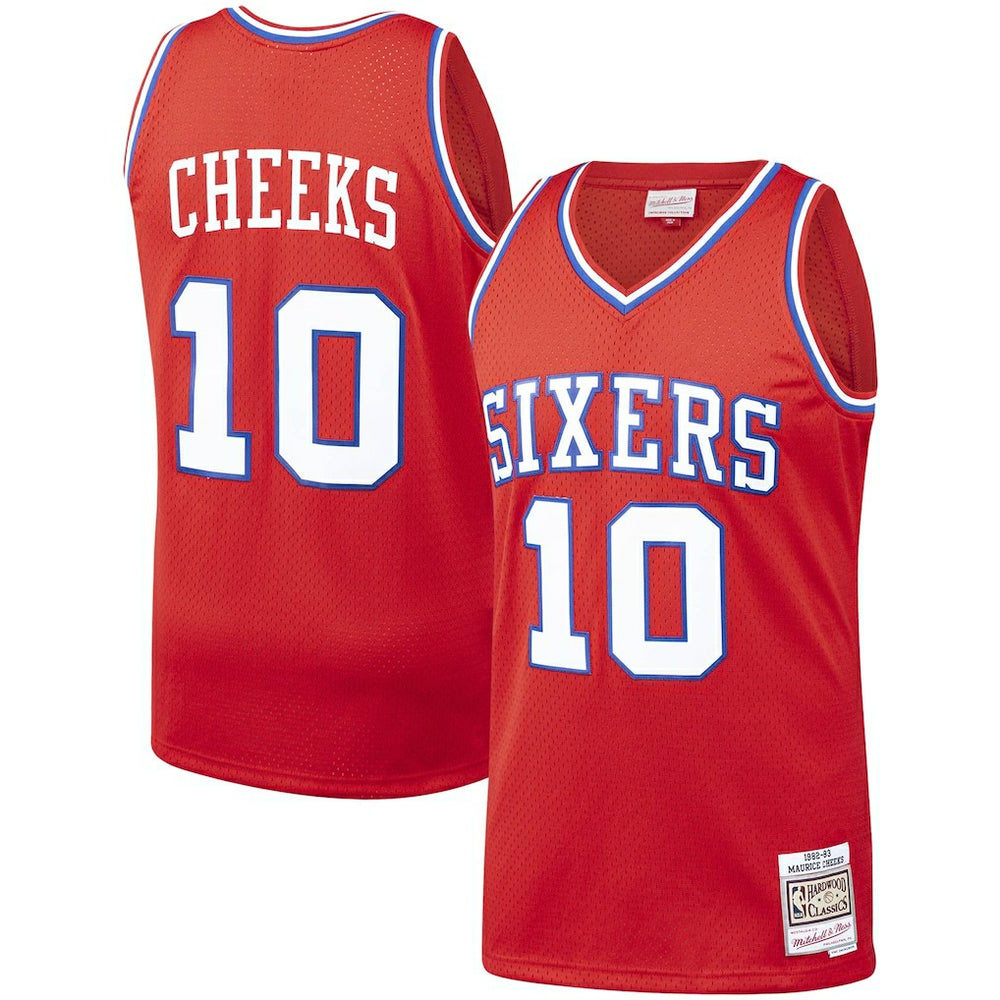 NBA Maurice Cheeks Philadelphia 76ers Hardwood Classics Swingman Jersey - Red
