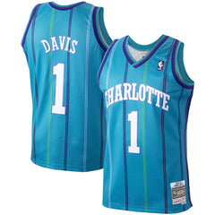NBA Baron Davis Charlotte Hornets 1999/00 Hardwood Classics Swingman Jersey - Teal