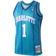 NBA Baron Davis Charlotte Hornets 1999/00 Hardwood Classics Swingman Jersey - Teal
