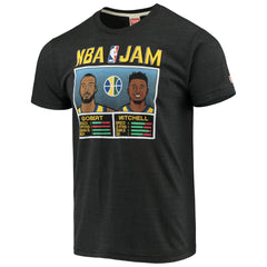 Donovan Mitchell & Rudy Gobert Utah Jazz NBA Jam T-Shirt Charcoal