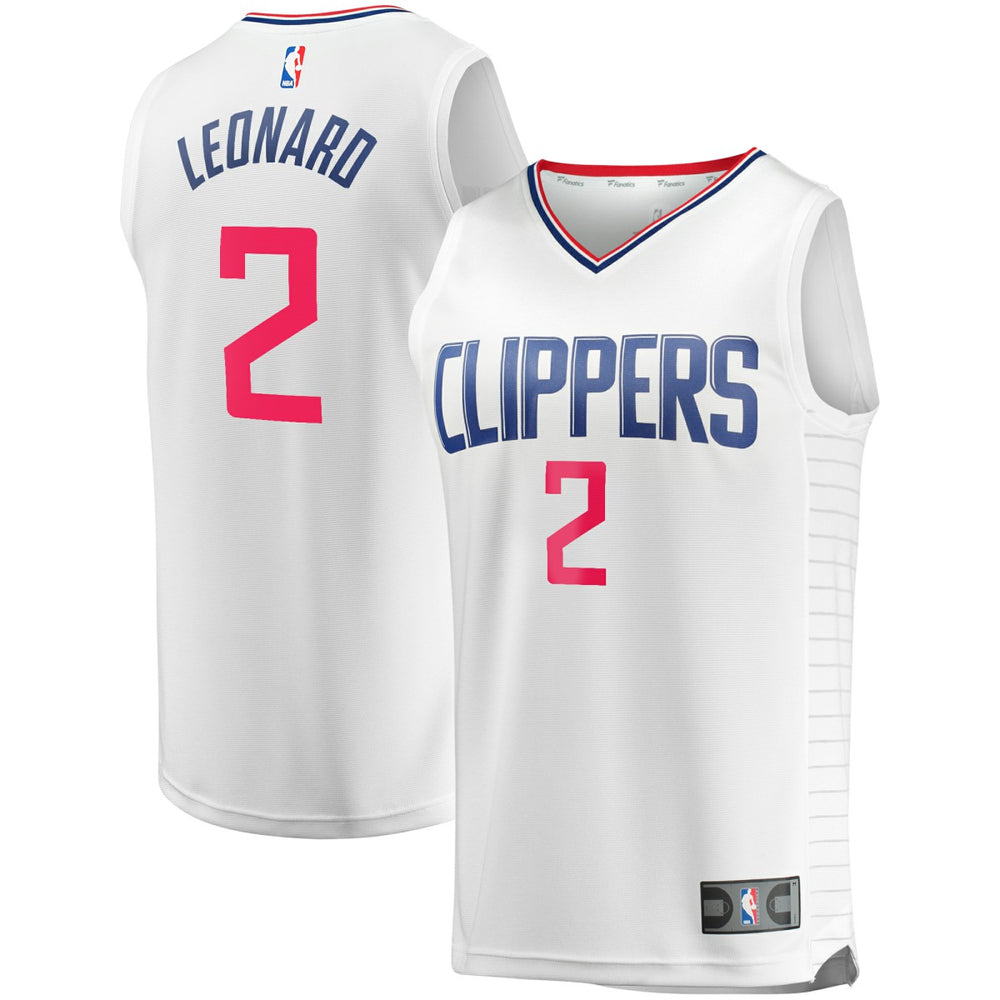 NBA Kawhi Leonard LA Clippers Fast Break Replica Player Jersey - White - Association Edition