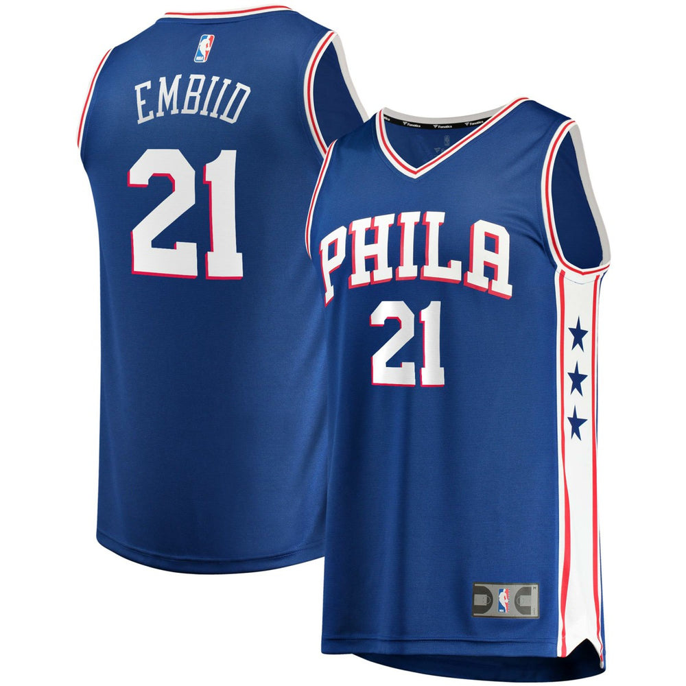 NBA Joel Embiid Philadelphia 76ers Fast Break Replica Player Jersey - Icon Edition - Royal