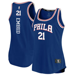 NBA Joel Embiid Philadelphia 76ers Women's Fast Break Team Tank Jersey - Icon Edition - Royal