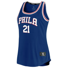NBA Joel Embiid Philadelphia 76ers Women's Fast Break Team Tank Jersey - Icon Edition - Royal