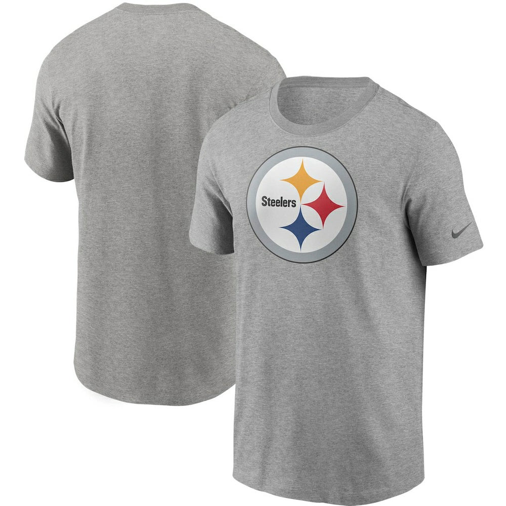 Pittsburgh Steelers Primetime Logo Essential T-Shirt Heather Gray