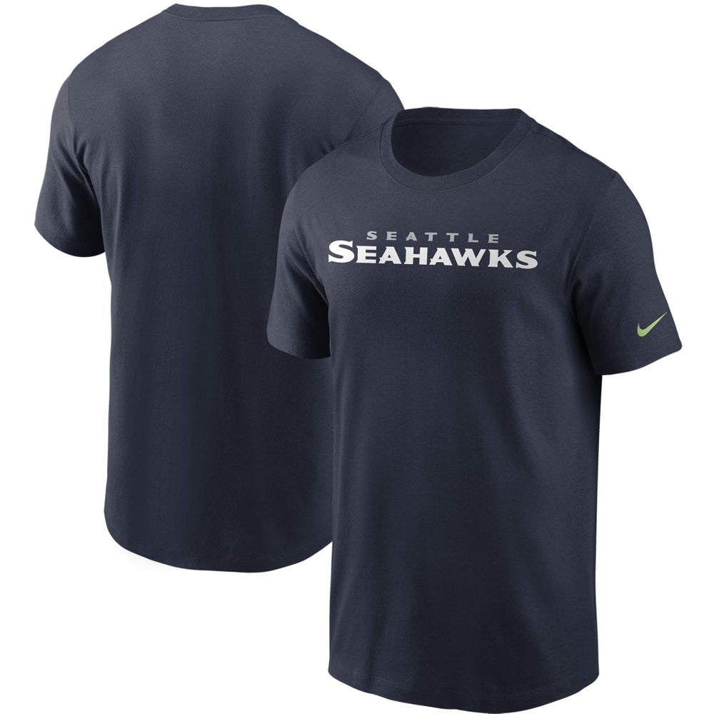 Seattle Seahawks Team Wordmark T-Shirt College Navy