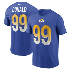 Aaron Donald Los Angeles Rams Name & Number T-Shirt Royal