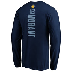 Ja Morant Memphis Grizzlies Playmaker Name & Number Long Sleeve T-Shirt Navy